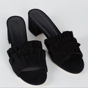 Joie Mai Suede Ruffled Mule